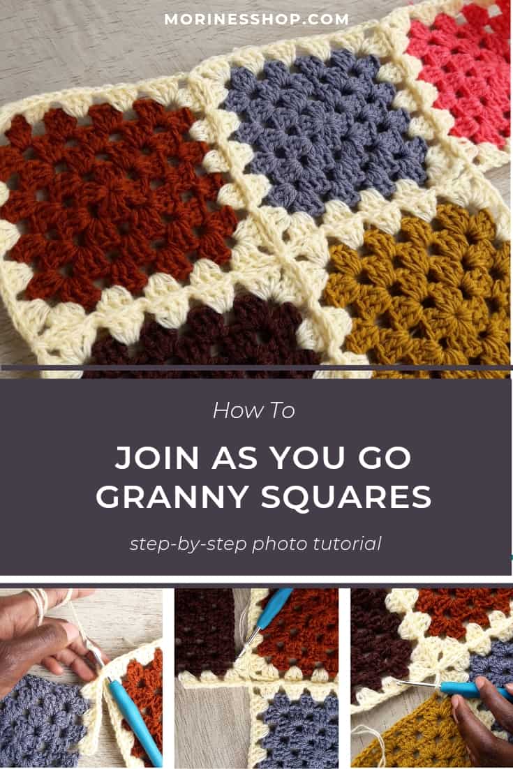 How To Join As You Go Granny Squares - Morine's Shop